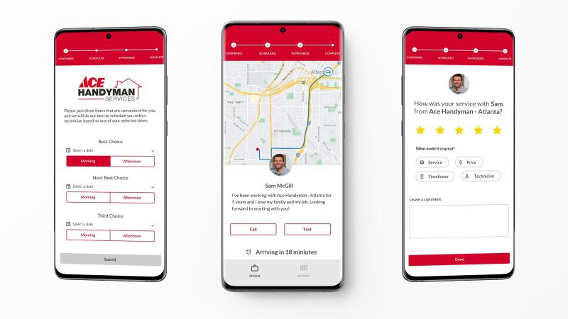 Ace Handyman Services customer experience, powered by Dispatch
