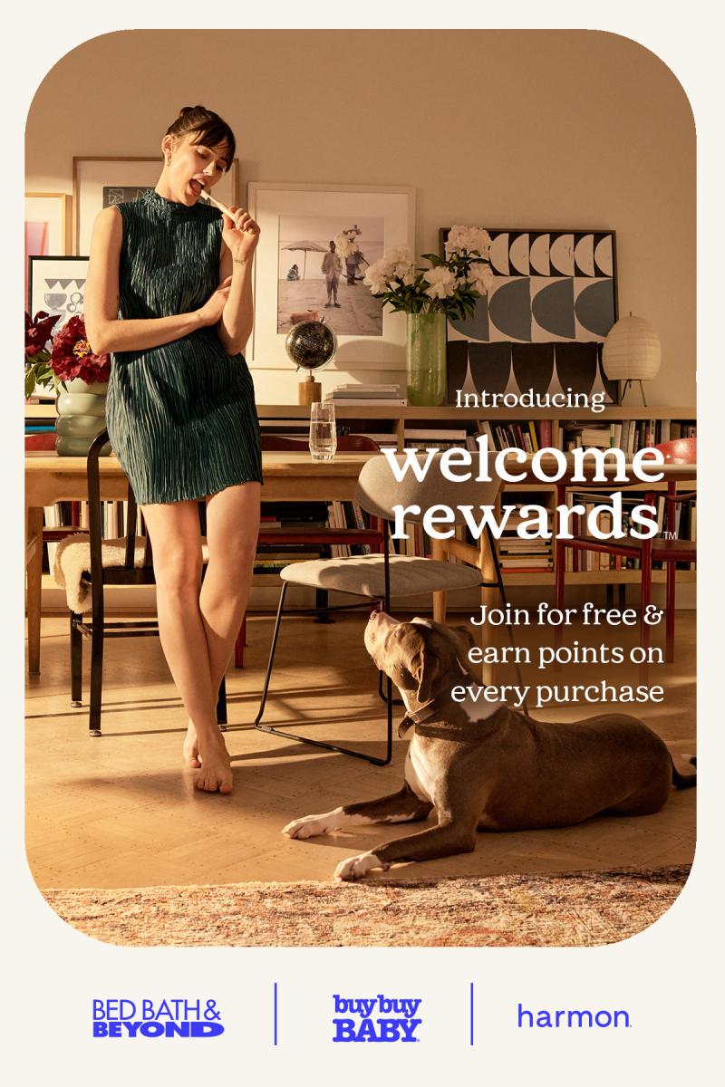 Bed Bath & Beyond's New Welcome Rewards program. Credit: Bed Bath & Beyond