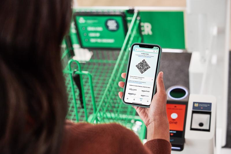 Amazon Fresh QR code for checkout-free experience