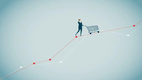 Retail industry predicting growth chart