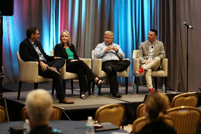 From left to right: Cameron Davies, Chief Data Officer, Yum! Brands; David Dittmann, Vice President Data & Analytics, Chief Analytics Officer, Procter & Gamble; Darrin Samaha, VP Marketing, Yesway;Deb Hannah, SVP Marketing, Shoe Carnival