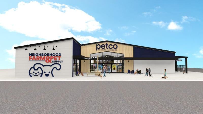 Digital rendering of Petco's Farm & Pet Supply Pet Centers. Credit: Petco