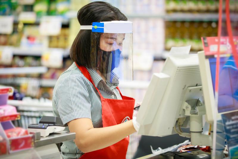 retail worker in store