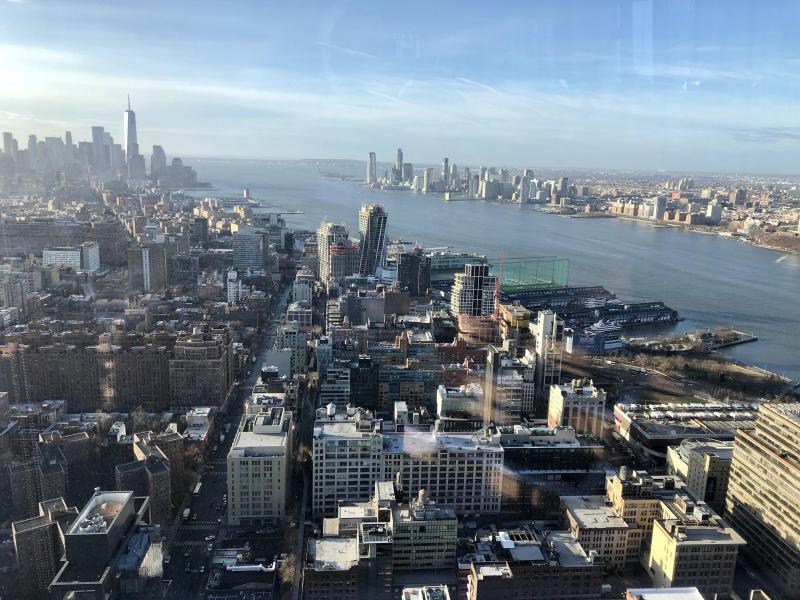 High over Hudson Yards from SAP offices, the host of Retail ROI SuperSaturday. 